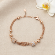 Luxe Rose Gold Sterling Silver Bracelet - 925 Jewelry