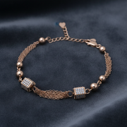 Luxe Rose Gold Sterling Silver Bracelet - 925 Jewelry
