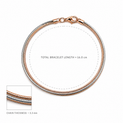 Tricolor Layered Chain Bracelet