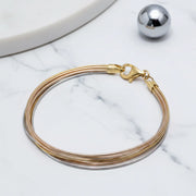 Dual Tone Snake Chain Bracelet