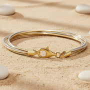 Dual Tone Snake Chain Bracelet