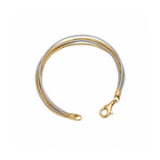 Dual Tone Snake Chain Bracelet