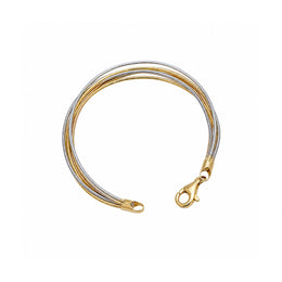 Dual Tone Snake Chain Bracelet