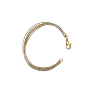 Dual Tone Snake Chain Bracelet