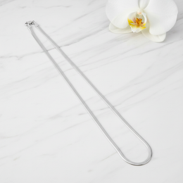 Liquid Silver Herringbone Necklace | 925 Sterling Silver
