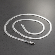 Textured Herringbone Necklace | 925 Sterling Silver