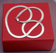 Textured Herringbone Necklace | 925 Sterling Silver