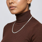 Minimal fluid snake chain necklace with smooth flexible design
