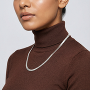 Textured Herringbone Necklace | 925 Sterling Silver