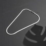 Sleek Braided Silver Chain Necklace