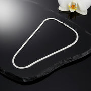 Sleek Braided Silver Chain Necklace
