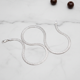 Braided Herringbone Necklace | 925 Sterling Silver