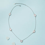 Dual Tone Clover Link Necklace