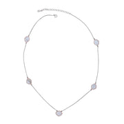 Dual Tone Clover Link Necklace