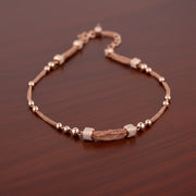 Rose Gold Beaded Chain Necklace