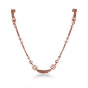 Rose Gold Beaded Chain Necklace
