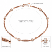 Rose Gold Beaded Chain Necklace