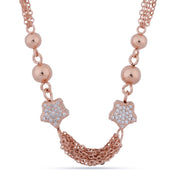 Rose Gold Celestial Star Necklace | 925 Sterling Silver