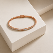 Radiant Rose Gold Line Bracelet