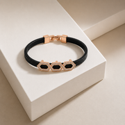 Rose Gold Hexa Charm Bracelet