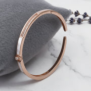 Rose Gold Crystal Open Cuff Bracelet