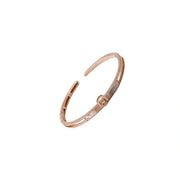 Rose Gold Crystal Open Cuff Bracelet