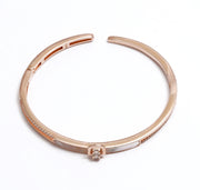 Elegant Rose Gold Plated Mother of Pearl Buckle Cuff