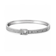 Crystal Buckle Bangle Bracelet