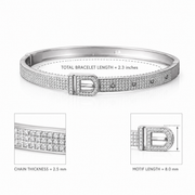 Crystal Buckle Bangle Bracelet