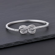 Infinity Knot Crystal Cuff Bracelet