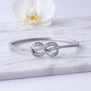 Infinity Knot Crystal Cuff Bracelet
