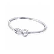 Infinity Knot Crystal Cuff Bracelet