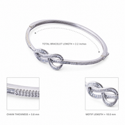Infinity Knot Crystal Cuff Bracelet