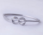 Infinity Knot Pavé Bangle Bracelet - 925 Silver Jewellery