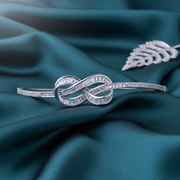 Infinity Knot Pavé Bangle Bracelet - 925 Silver Jewellery