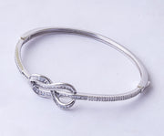Infinity Knot Pavé Bangle Bracelet - 925 Silver Jewellery
