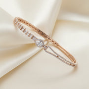 Rose Gold Teardrop Crystal Bracelet