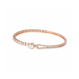 Rose Gold Teardrop Crystal Bracelet