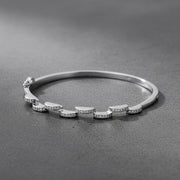 Geometric Crystal Wave Cuff Bracelet