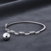Geometric Crystal Wave Cuff Bracelet