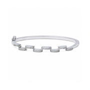 Geometric Crystal Wave Cuff Bracelet