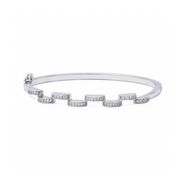 Geometric Crystal Wave Cuff Bracelet