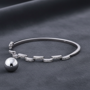 Luxe Silver Pave Bangle Bracelet - 925 Sterling Jewellery