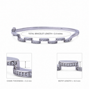 Geometric Crystal Wave Cuff Bracelet