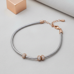 Luxe Mesh & Pavé Sterling Silver Bracelet for Women