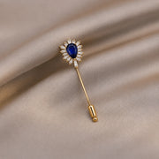 Royal Blue Crystal Statement Brooch