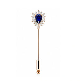 Royal Blue Crystal Statement Brooch