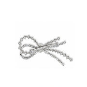 Pearl Crystal Bow Brooch Pin