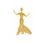 Elegant Pink Crystal Dancer Brooch
