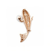 Crystal Fish Pearl Brooch Pin
